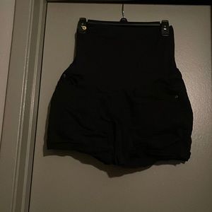 Black maternity shorts